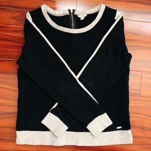 Guess Long Sleeve Quilted Sweatshirt with Zip Back